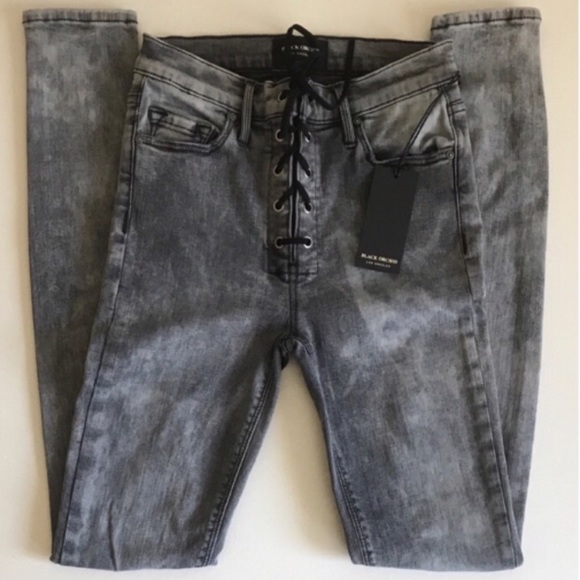 Black Orchid Denim - {Black Orchid} Heidi Lace-Up High Rise Skinny Jean